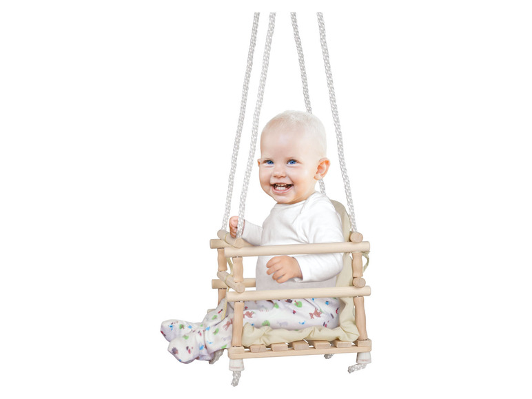 Ga naar volledige schermweergave: Playtive Houten babyschommel met veiligheidszitje - afbeelding 5