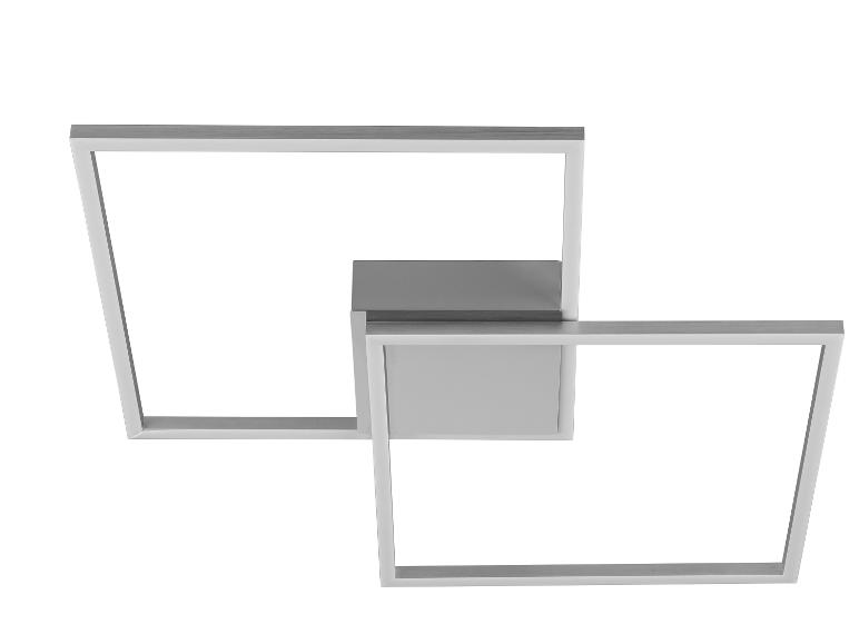Moderne plafondlamp met geometrisch ontwerp.