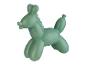 Een groene keramische ballondier, een paard, in de vorm van een ballondier.