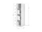 Witte kast met planken en deuren, afmetingen 200x67,6x50 cm.