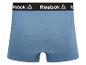 Blauwe Reebok boxershort met zwarte tailleband en wit logo