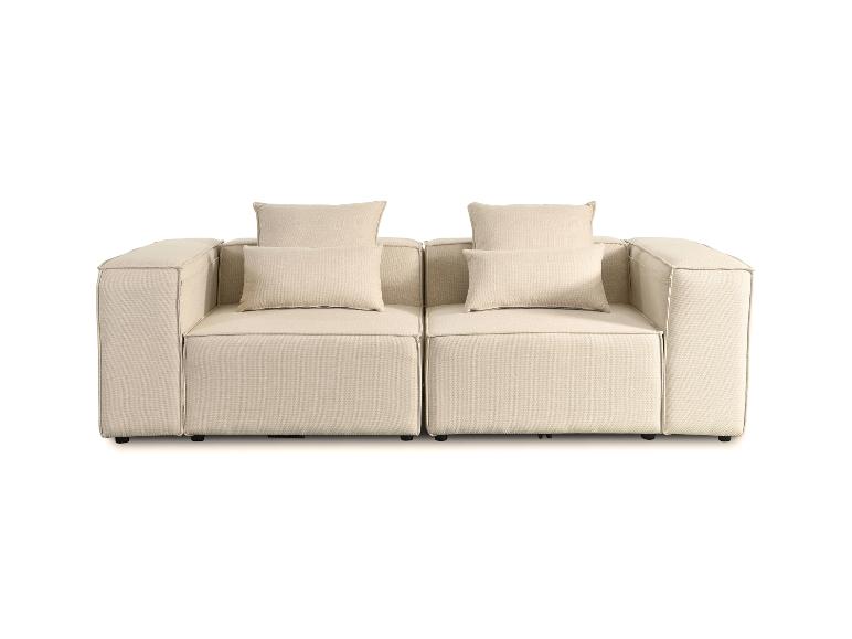 Beige modulaire bank met kussens