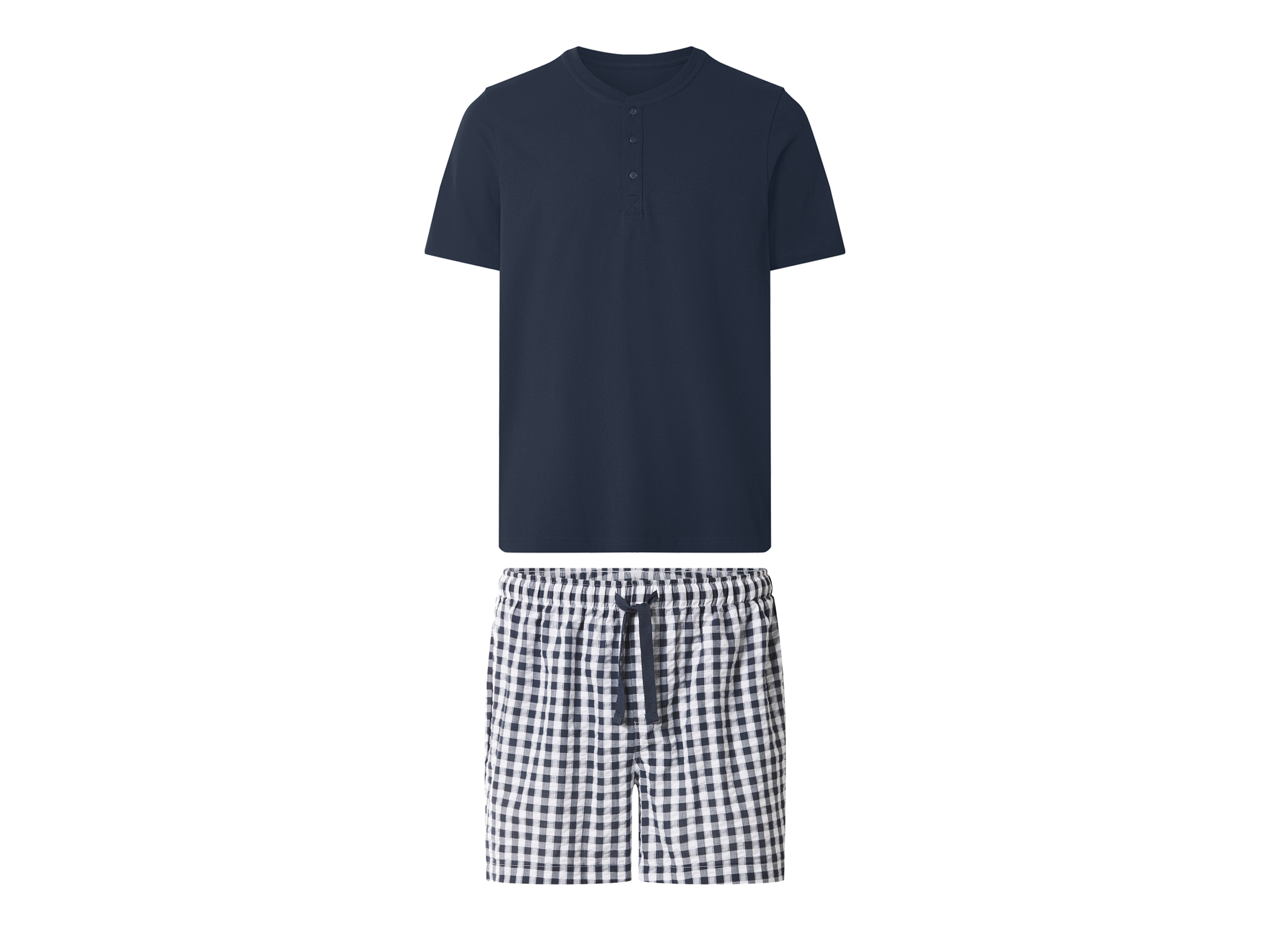 ESMARA MEN Korte heren pyjama (Marineblauw, S)