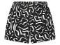 Zwarte shorts met wit abstract patroon