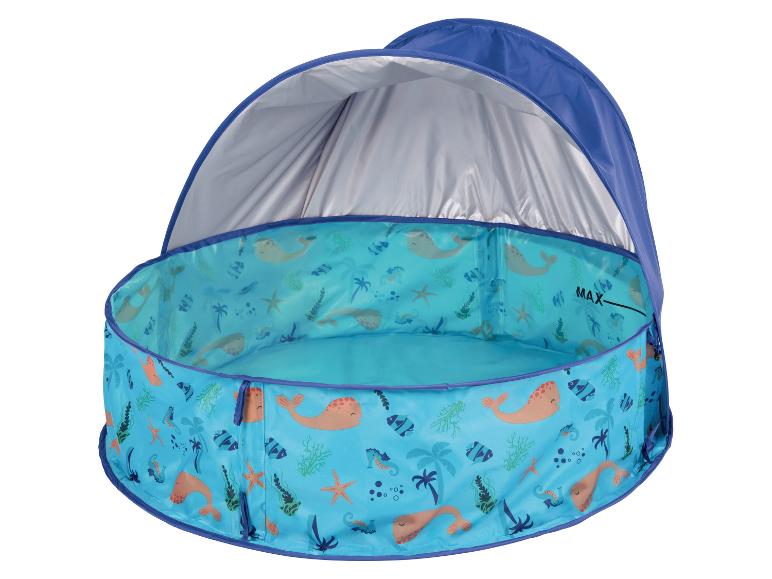 Opvouwbaar kinderzwembad met zonnescherm, oceaanprint.