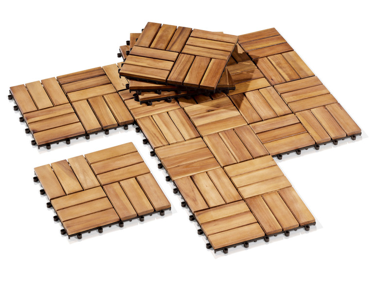 Ga naar volledige schermweergave: LIVARNO home 10 houten terrastegels - afbeelding 1