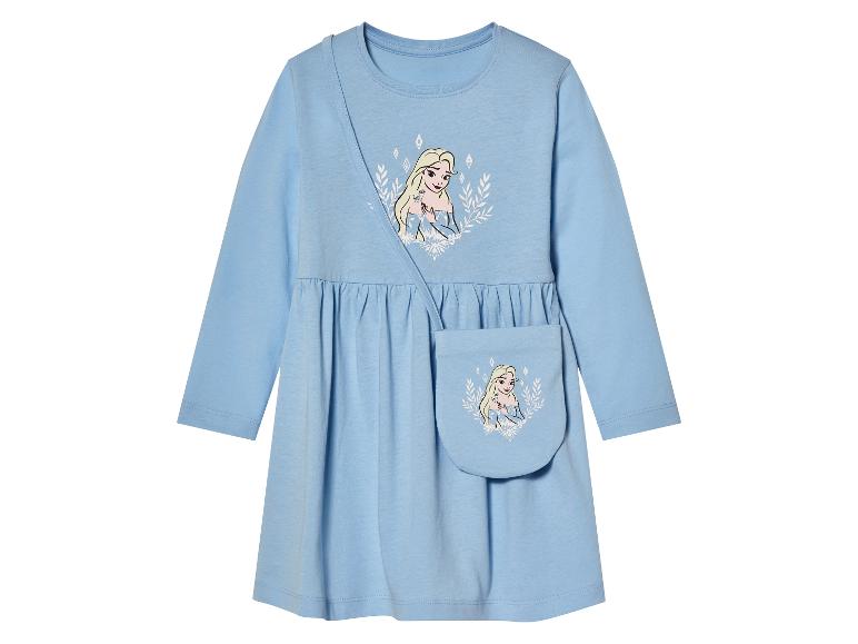 Frozen jurk en bijpassend tasje: Elsa, lichtblauw.