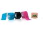 Rollen Sensiplast kinesiotape in blauw, zwart, roze en beige.