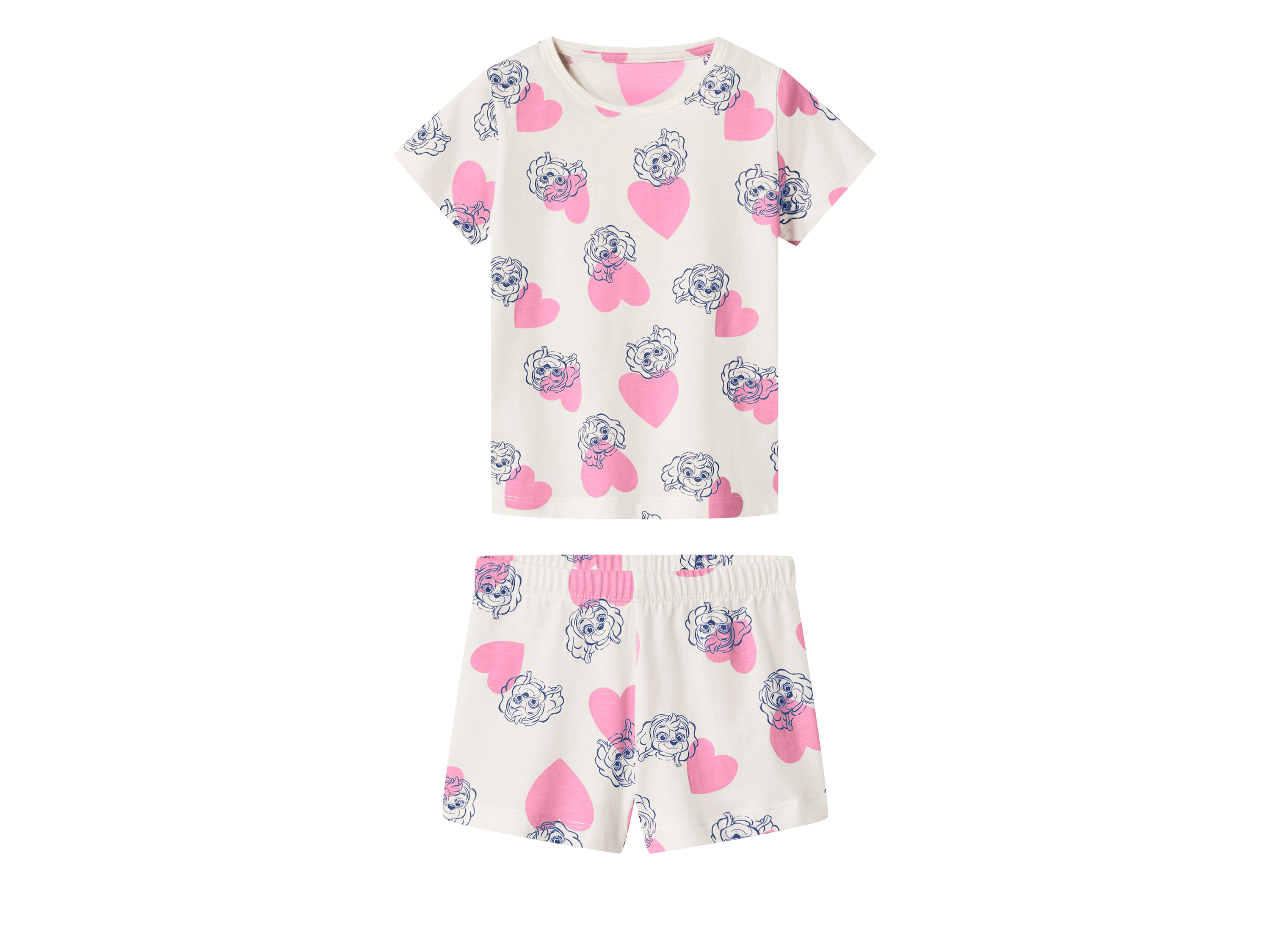 LUPILU Kinder pyjama (Wit/lichtroze, 98/104)