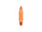 Oranje opblaasbaar stand-up paddleboard met zwarte vinbox