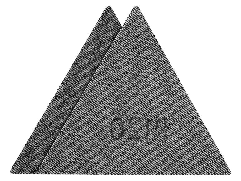 Twee driehoekige schuurbladen P120.