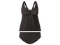 Zwarte badpak met tankini top en slip.