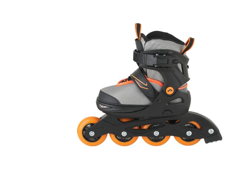 Zwart-oranje inline skates met verstelbare maat
