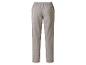 Grijze herenbroek met elastische tailleband en achterzak.