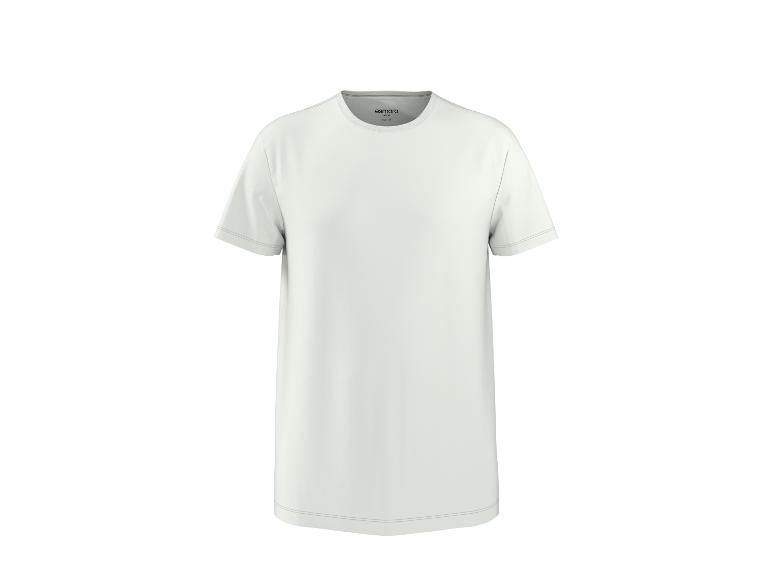 Wit heren T-shirt met korte mouwen en ronde hals
