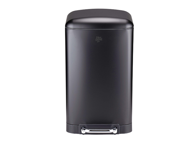 Een zwarte Dirt Devil prullenbak.