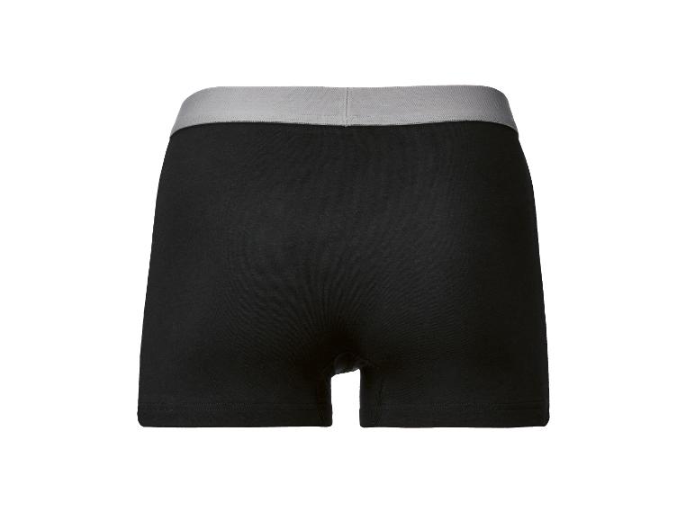 Zwarte boxershort met grijze tailleband, achterkant.