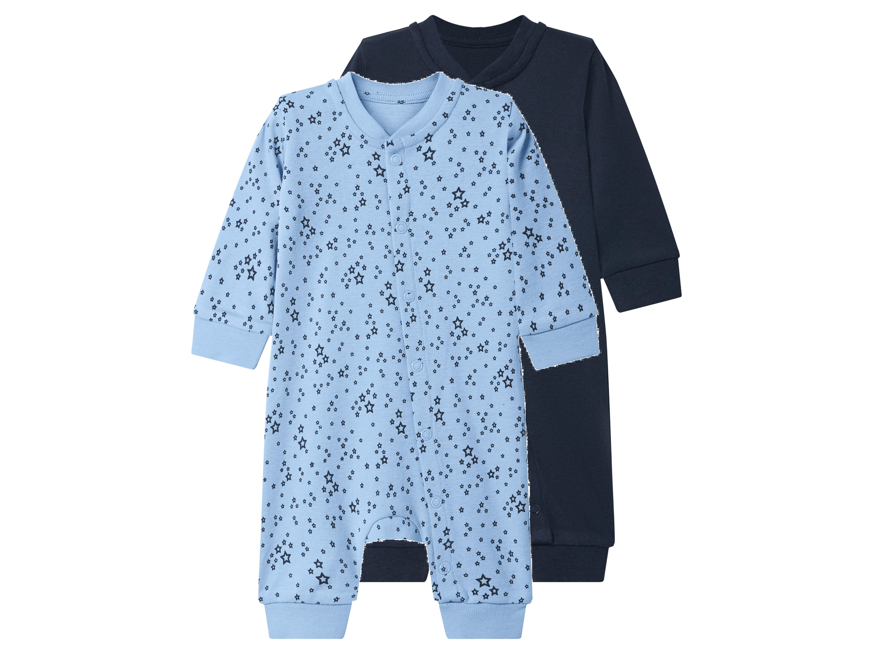 lupilu Set van 2 baby pyjama's (Donkerblauw/blauw, 62/68)