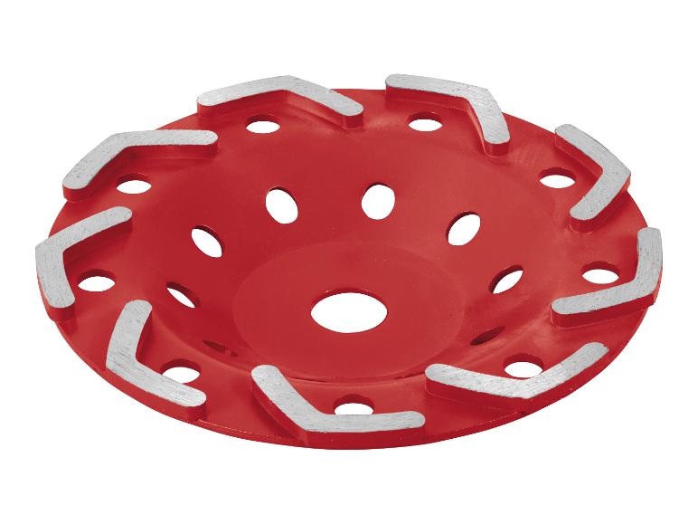 Rode diamant slijpkop met gesegmenteerde schuurpads