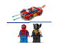 Speelgoedauto met lanceerfunctie en twee superhelden-minifiguren