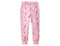 Roze kinder joggingbroek met katten- en sterrenprint