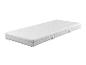 Wit matras met rits en gestructureerd patroon.