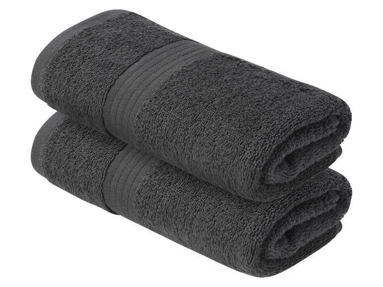 Hammetex Set van 2 badhanddoeken, 100% katoen, wollig, absorberend en sneldrogend, handdoek met knoop voor haar, dames, donkerblauw