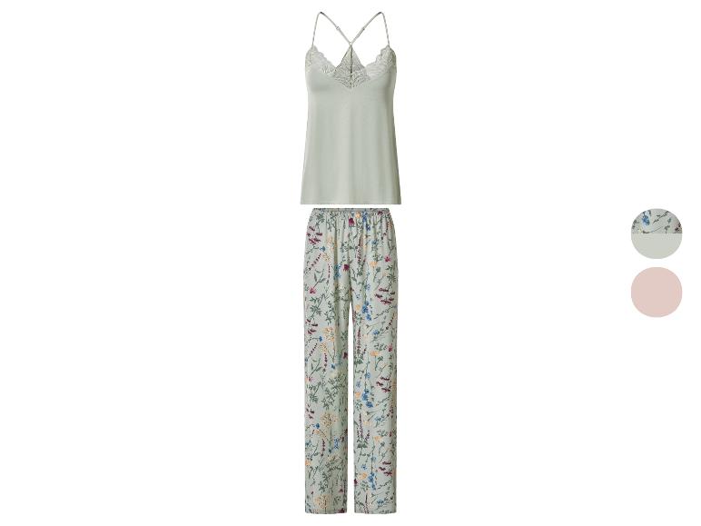Groene kanten top en bloemen pyjamabroek