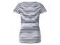 Gestreept T-shirt met korte mouwen voor dames, achteraanzicht