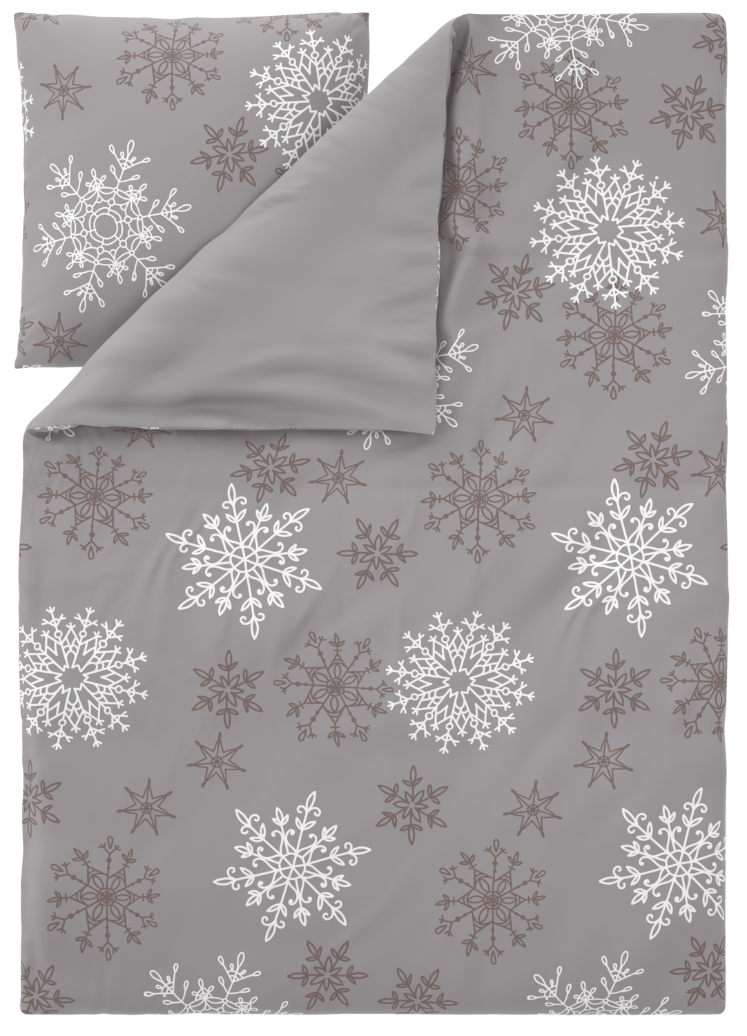 LIVARNO Fleece dekbedovertrek, 140 x 200 cm (Sneeuwvlokken)