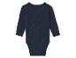 Baby body met lange mouwen, donkerblauw.