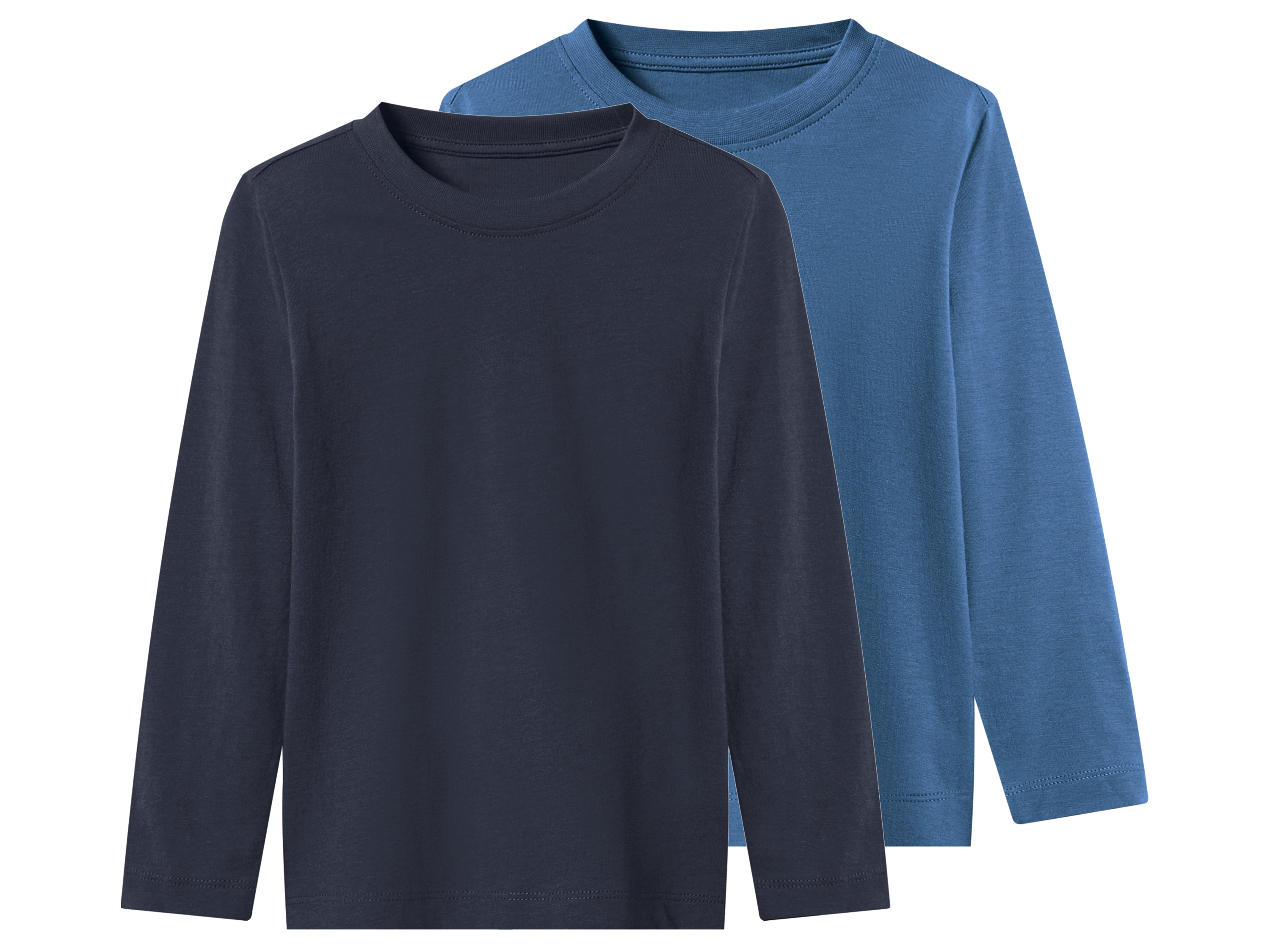 lupilu Set van 2 kinder longsleeves (Blauw/donkerblauw, 98/104)