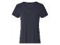 Donkerblauw dames t-shirt met korte mouwen.