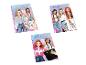 Drie Forever Girl notitieboeken met meisjes, stickers en kleding schetsen.