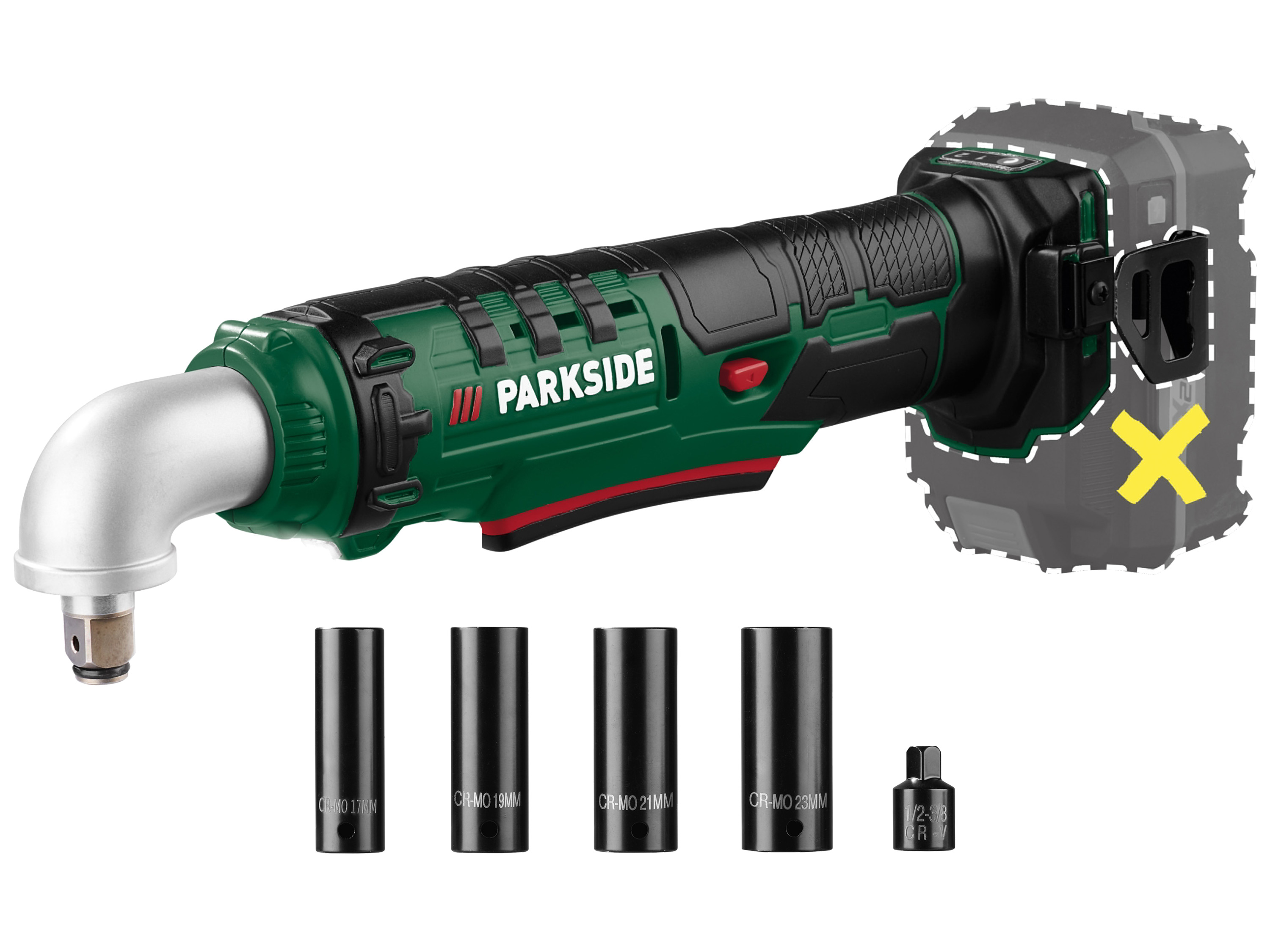 PARKSIDE Haakse accu-slagboormachine 20 V zonder accu en lader afbeelding