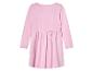 Een roze jurk met lange mouwen voor meisjes.