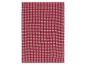 Rode theedoek met wit geruit patroon