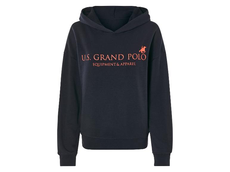 U.S. Grand Polo donkerblauwe hoodie met geborduurd logo.
