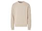 Beige, effen sweatshirt met lange mouwen.