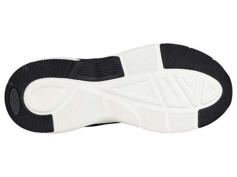 Zwart-witte sportschoenzool met getextureerde grip