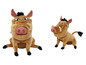 Twee pluche Pumbaa knuffels uit De Leeuwenkoning.