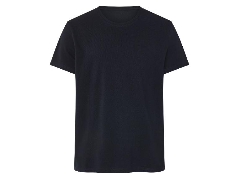 Donkerblauw heren t-shirt met ronde hals.