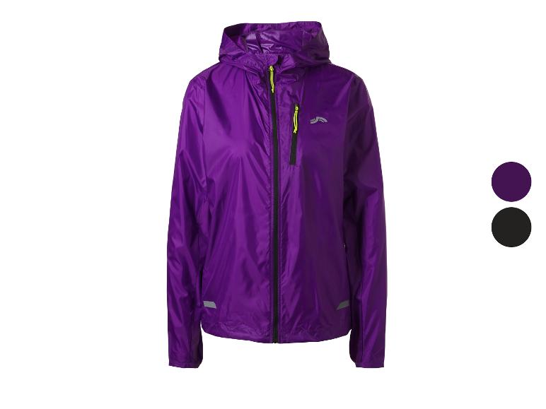 Paarse dames hardloopjas met reflecterende details en twee kleuropties.