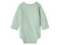 Lichtgroene baby romper met lange mouwen