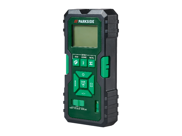 Parkside studzoeker detecteert hout, metaal en elektrische draden.