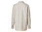 Lichtbeige overhemd met lange mouwen, kraag en manchetknopen, achterkant.