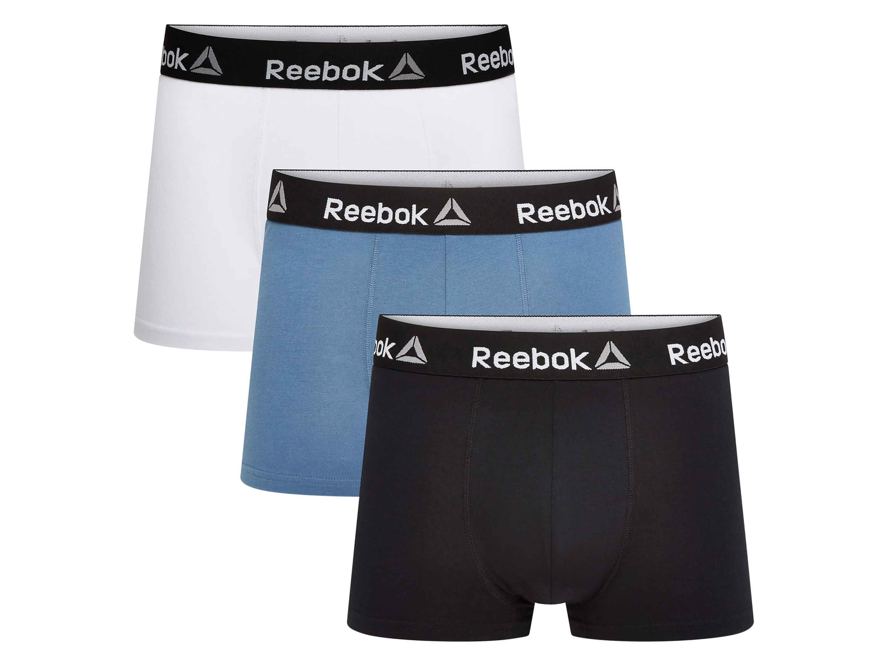 Reebok Set van 3 heren boxers (Zwart/wit/blauw, L)