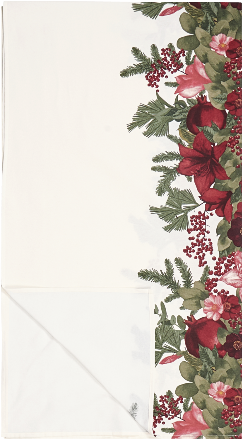 LIVARNO Tafelkleed met kerstprint, 130 x 240 cm (Wit)