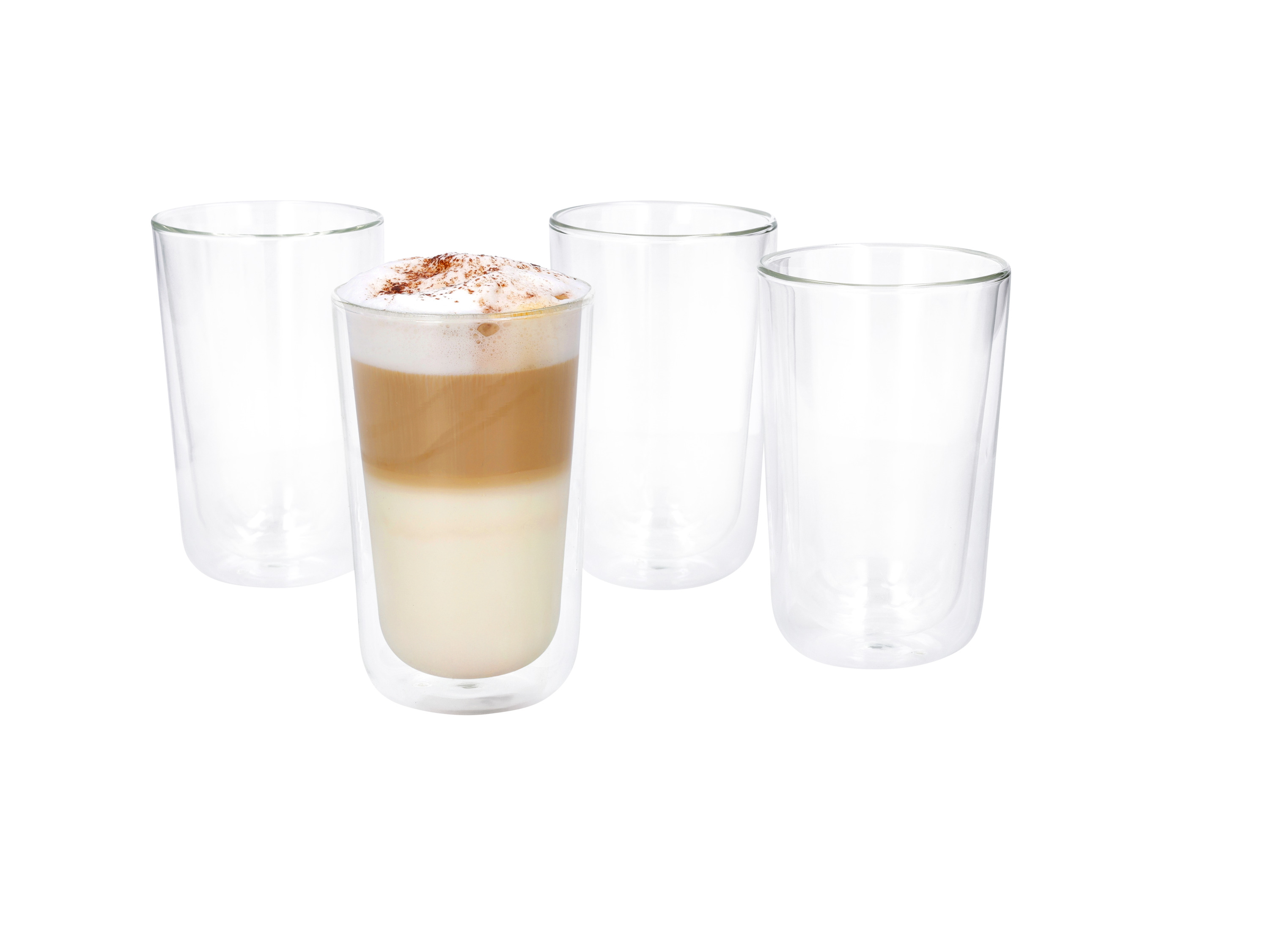 SILVERCREST Dubbelwandige glazen (Latte Macchiato 4 stuks)