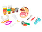 Play-Doh speelset met tandartsgereedschap en Play-Doh potjes.